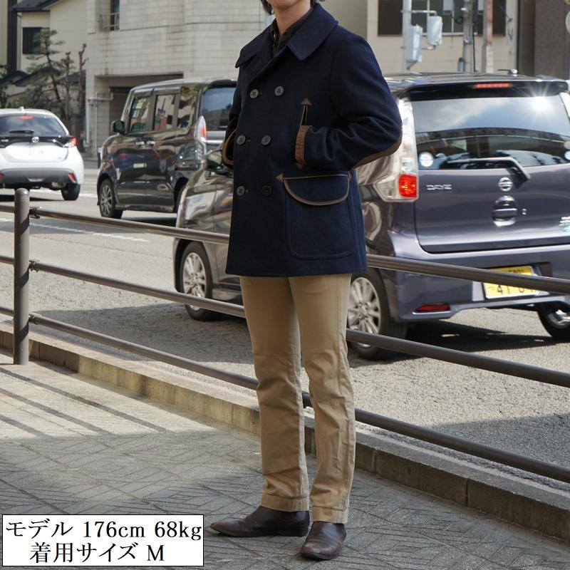 RRL Ralph Lauren (ダブルアールエル) レザー トリム ピーコート RRL Ralph Lauren (ダブルアールエル) レザー トリム ピーコート