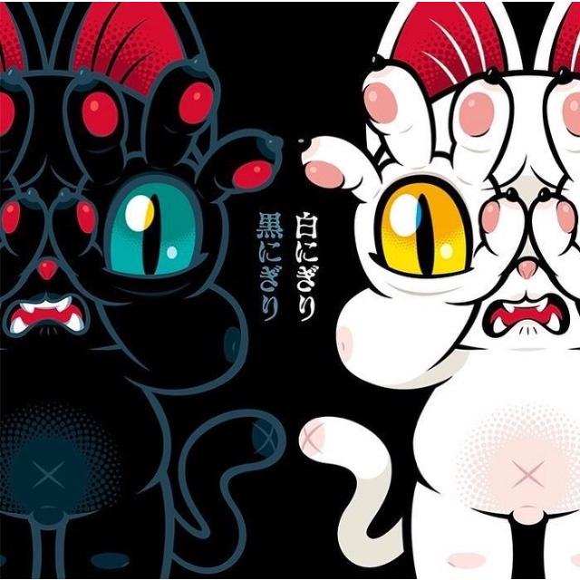 GRAPE BRAIN グレイプ ブレイン ジゴクネコ おにぎり 黒 ソフビ GRAPE BRAIN グレイプ ブレイン ジゴクネコ おにぎり 黒 ソフビ