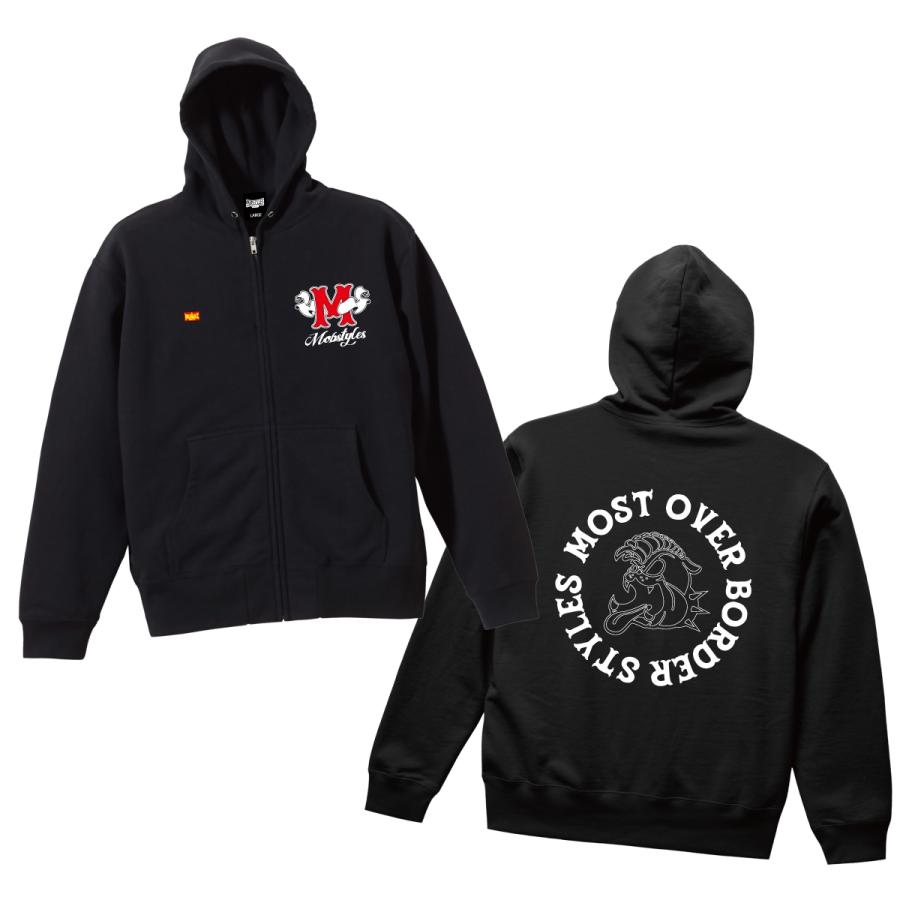 MOBSTYLES（モブスタイル） ジップアップパーカー ジップフーディ