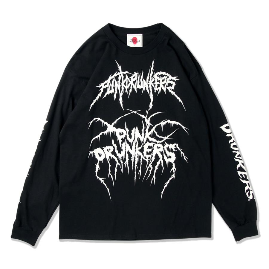 PUNK DRUNKERS（パンクドランカーズ） メタルロゴいっぱいロンTEE 長袖 