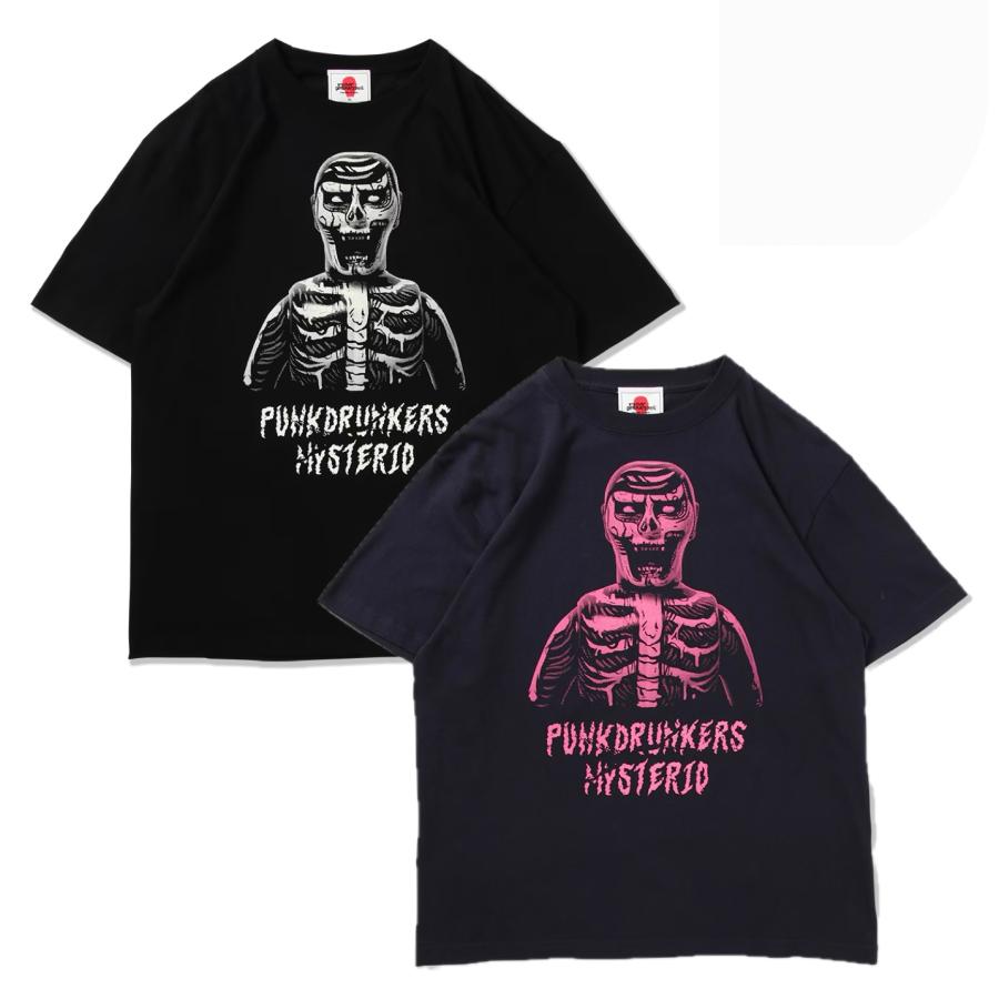 PUNK DRUNKERS（パンクドランカーズ） xMysterio スカルアイツTEE T