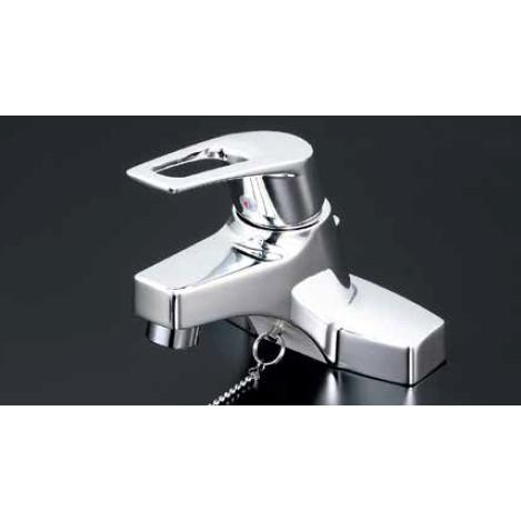 KVK水栓金具 KM7014TA/KM7014ZTA 洗面用台付シングルレバー シングル混合栓 湯側回転角度規制 一般地 寒冷地