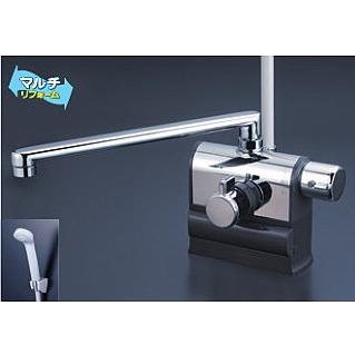 KVK 水栓金具 KF3008RR3 300mmパイプ仕様 可変ピッチ式サーモスタットシャワー 右ハンドル仕様 デッキ形