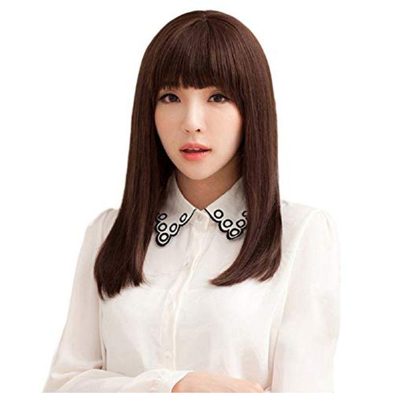店舗限定 P Z ウィッグ セミロング 100 人毛 フルウィッグ かつら ミディアム レディース 手植え 軽い 女性用 前髪 ぱっつん 小顔 人気 在庫限定特価 Www Superavila Com