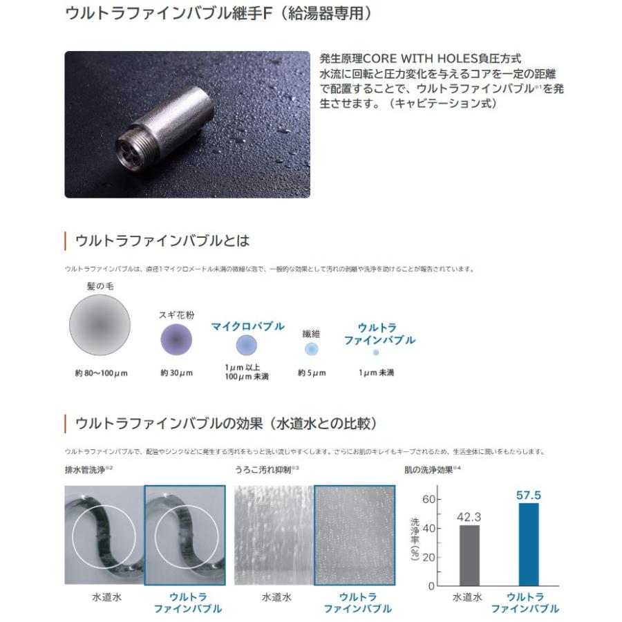 ウルトラファインバブル 継手F  ガス給湯器 ノーリツ F15A  F20A   給湯器専用  富士計器 給湯器 | ノーリツ | 04