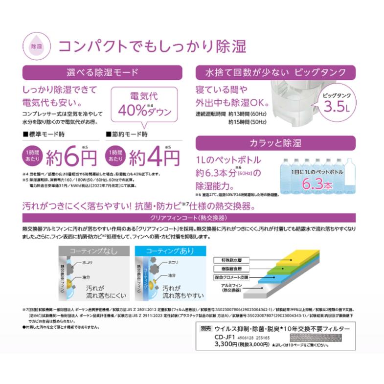 CORONA（コロナ） 2026年モデル 衣類乾燥 除湿機 コンパクトタイプ BD