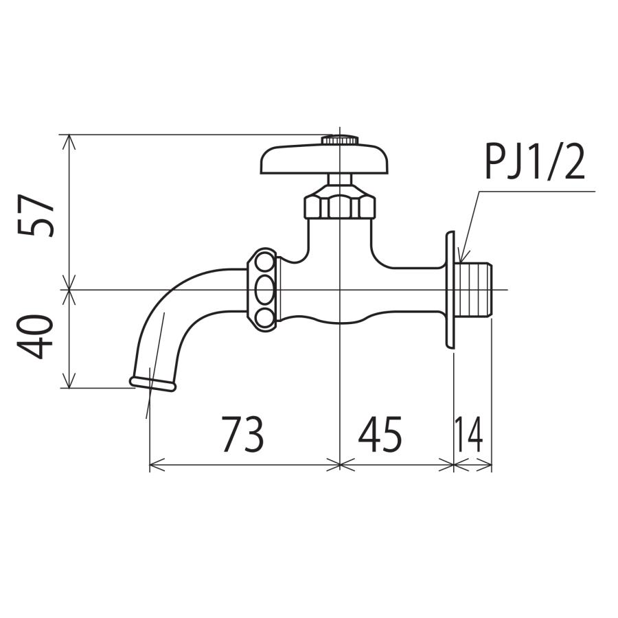 KVK KVK K11 単水栓 万能ホーム水栓 吐水口回転形水栓 K11 呼び径13mm