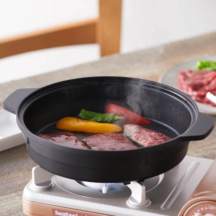 イワタニ ジュニアマルチプレートガラス蓋付き CB-A-MPJ 蓋付き