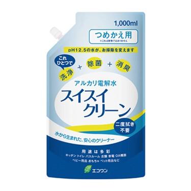 エコワン アルカリ電解水 スイスイクリーン詰め替え用 1000ml : ガス