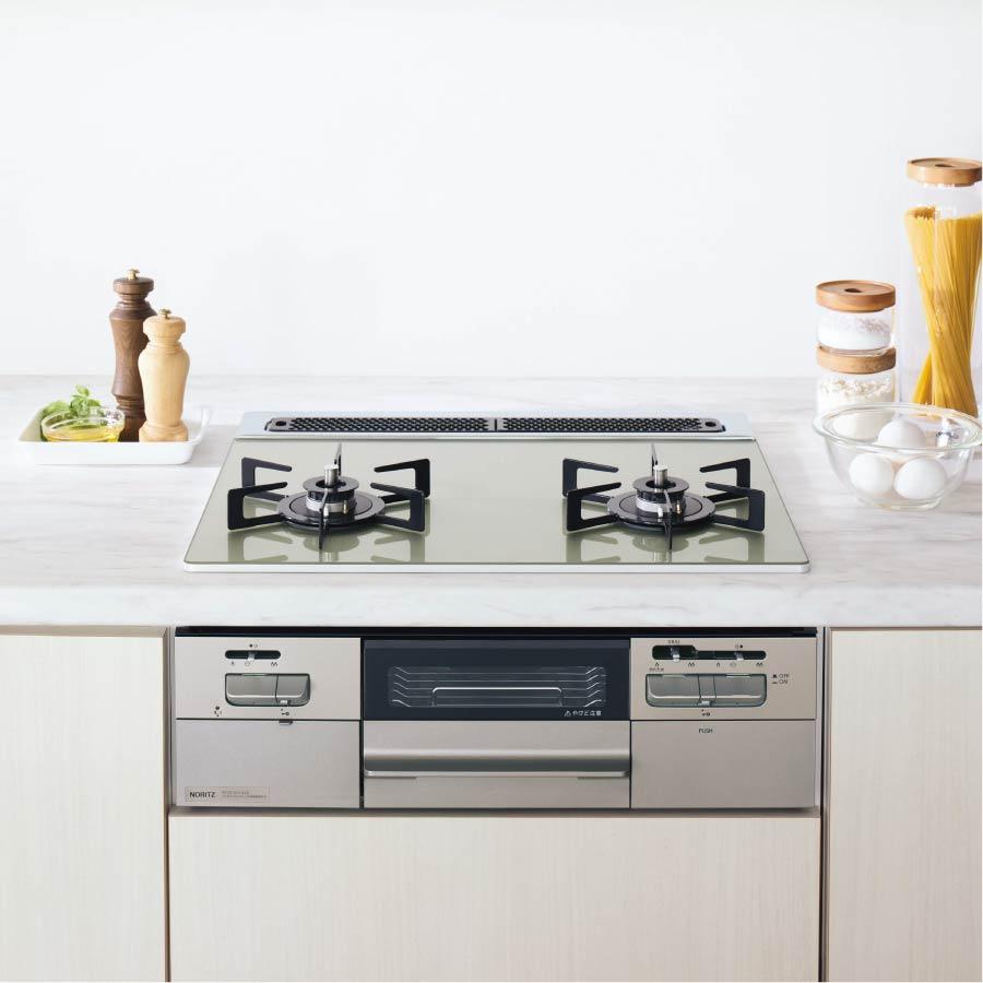 ノーリツ（NORITZ） ビルトインコンロ N2WV8RWTP2SI Fami[2口] ファミ