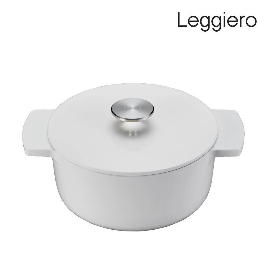 Rinnai Market L.L – ホワイト Leggiero(レジェロ) 無水調理鍋 ホワイト 両手鍋 Leggiero 調理器具
