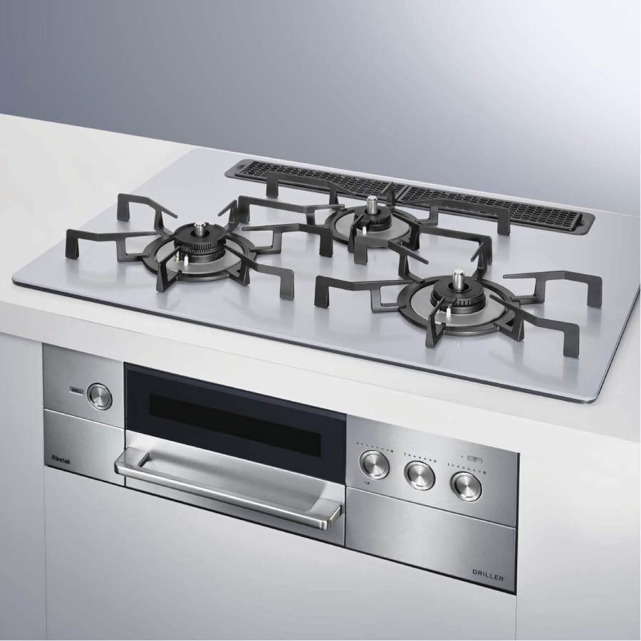 リンナイ ガスコンロ 2バーナー グリル付き 楽天市場】○リンナイ ガスビルトインコンロ【RHS71W34ALRS】シルバー