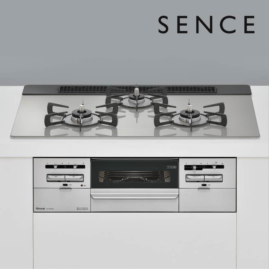 SENCE ビルトインコンロ RS71W36T2RVW センス 75cm幅 ガラス SENCE ビルトインコンロ RS71W36T2RVW センス 75cm幅 ガラス