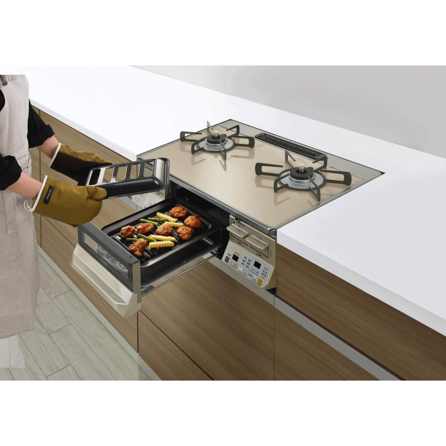 リンナイ リンナイ ガスコンロ RTS65AWK1RGA-A ラクシエ 59cm/水