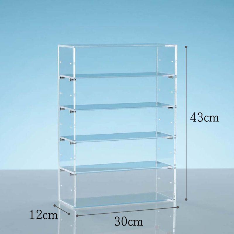 【爆買】コレクションケース 透明 展示用 アクリル ボックス 薄型 飾り棚 扉付き 人形 ディスプレイ ケース アクリル 棚 コンパクト 卓上 クリアボックス 収納ボックス 軽量 透明展示ケース 積み重ね可能  組み立て式 コレクション シェルフ コレクションケース アクリル Bタイプ 幅30cm 奥行12cm 高さ43cm 可動