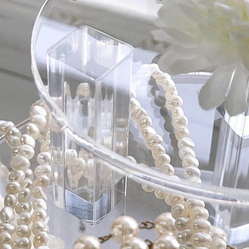 ディスプレイ用アクリル円形ステージ ロング角脚タイプ Mサイズ 直径  