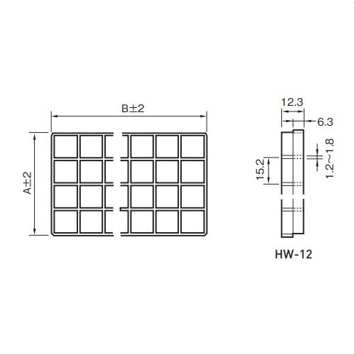 プラスチックルーバー ハイライト HW-12 乳半 625mm×1263mm 【1枚】 天井 照明 装飾 用 ライト 蛍光灯 LEDライト 拡散 建材 内装 エントランス オフィス ホールの画像