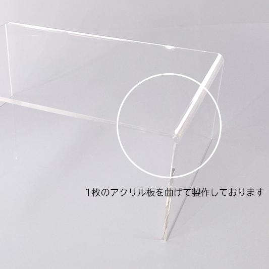 コの字ラック 【2個】 アクリル 透明 幅25cm 奥行17cm 高さ10cm 曲げコ