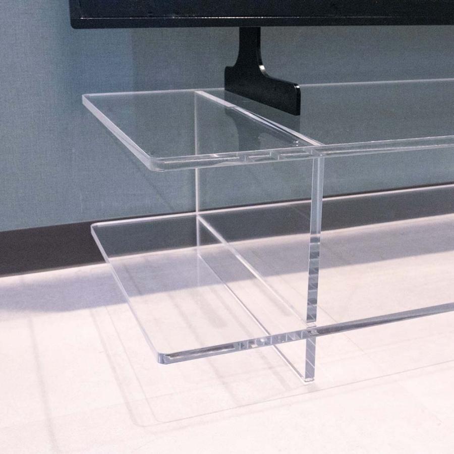 透明アクリルテレビ台 大型 テレビボード 【 Mサイズ 幅90cm 】 テレビ台 アクリル家具 透明家具
