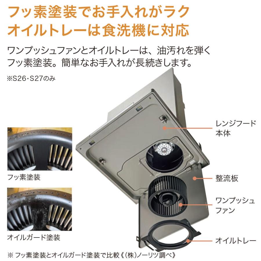 ノーリツ（NORITZ） NFG7S27MSV レンジフード 幅75cm ウォームシルバー
