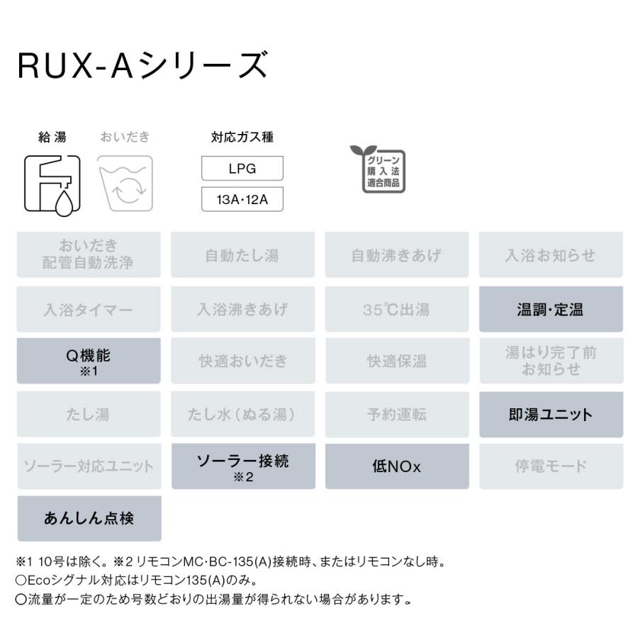 リンナイ RUX-A2015W(A)-E ガス給湯器 20号 給湯専用 ガス給湯 リンナイ RUX-A2015W(A)-E ガス給湯器 20号 給湯専用 ガス給湯