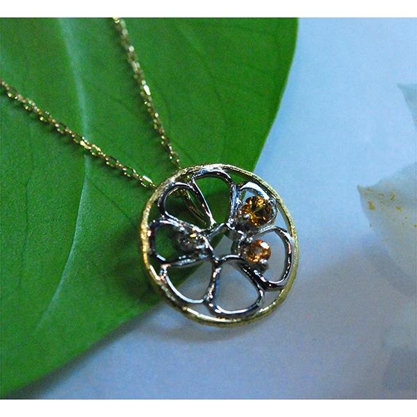 オレンジ 果実 ペンダント k18 18金 Pt900 プラチナ900 ダイヤモンド サファイア ギフト プレゼント オリジナルデザイン