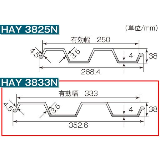 アルミ矢板 HAY3833N(有効幅333mm) 2.0M ホーシン(hoshin) 『個人宅宅配不可』|gaten-ichiba|03
