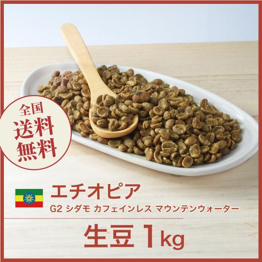 コーヒー 生豆 カフェインレスエチオピア G2 シダモ マウンテン