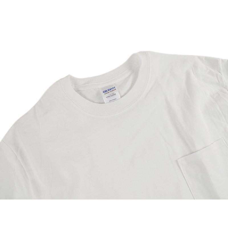 GILDAN 6oz ウルトラコットン ポケット Tシャツ ホワイト : gild-t2300 