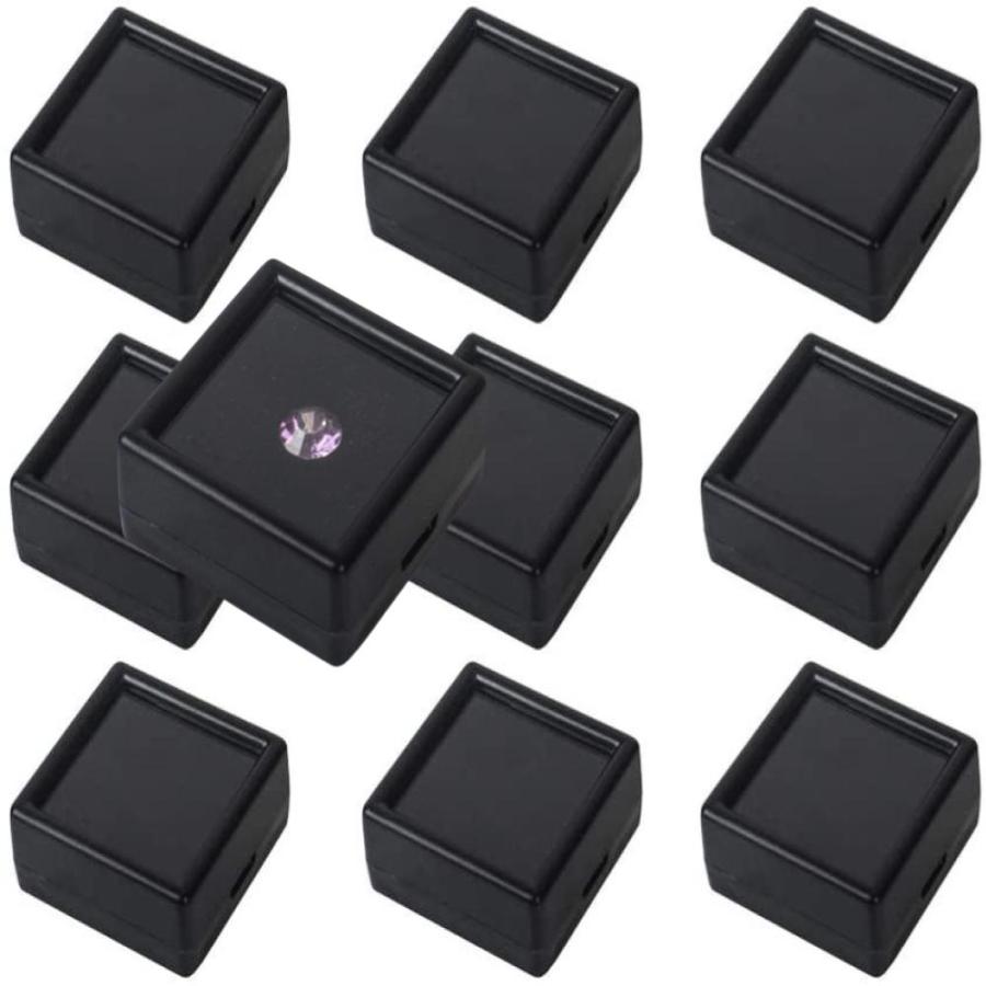 ルースケース 宝石 ジュエリー 収納 小物入れ 窓付き 綺麗に見える 黒