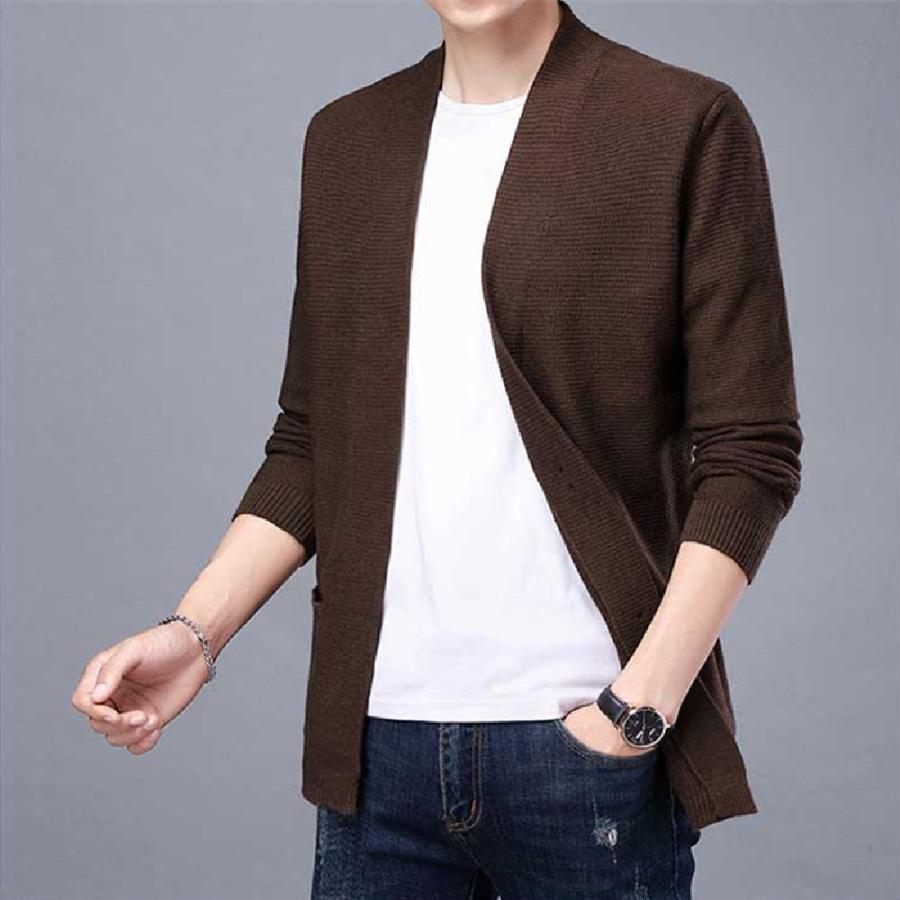 ニット カーディガン メンズ 春 夏 薄手 黒 ビジネス 前開き セーター 長袖 ボタン留め 秋 アウター コットン おしゃれ カッコイイ カジュアル 軽量 Sh430 Gayastore 通販 Yahoo ショッピング