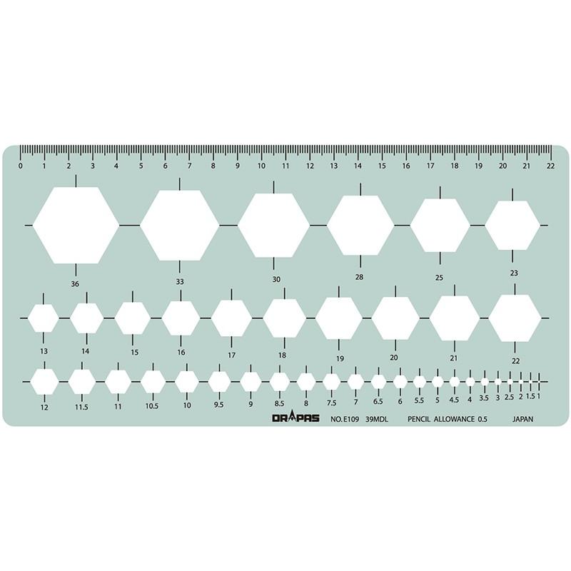 ドラパス テンプレート 31 E109 六角記号定規 メール便対応可 画材生活 本店 ヤフーショップ 通販 Yahoo ショッピング