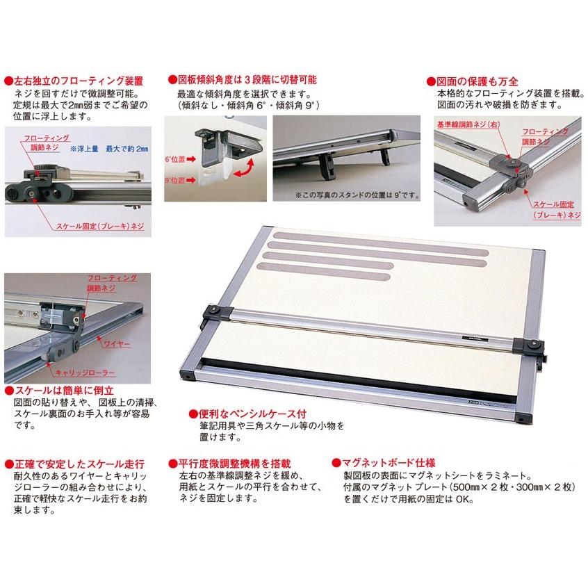 DRAPAS 建築士試験対応 A2 平行定規 ドラパスボード DXM-601PZ DRAPAS 建築士試験対応 A2 平行定規 ドラパスボード DXM-601PZ