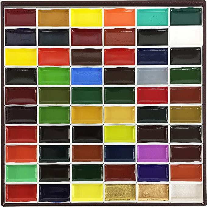 顔彩　日本画絵の具　吉祥　上製　顔彩60色セット :gan60:コピックの画材や - 通販 - Yahoo!ショッピング