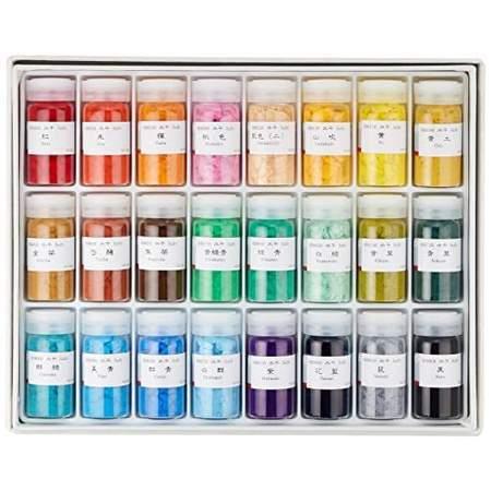 水干絵の具 日本画 顔彩 24色セット 水干 顔彩 : 額縁製作とコピックの