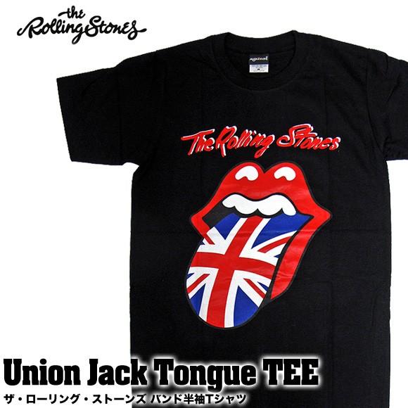 The Rolling Stones ザ・ローリング・ストーンズ BA-0009-BK Union Jack Tongue TEE ユニオンジャックタン バンド半袖Tシャツ【メール便配送】｜gb-int