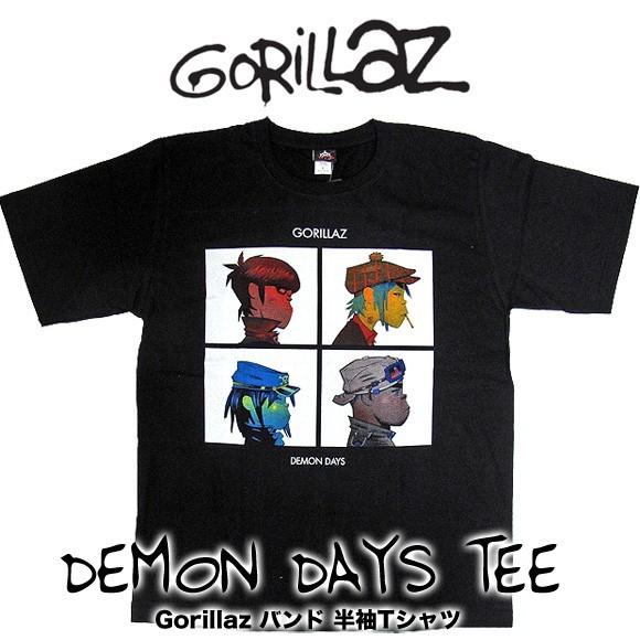 Gorillaz ゴリラズ バンドTシャツ 半袖 BG-0017-BK DEMON DAYS TEE 半袖Tシャツ【メール便配送】｜gb-int