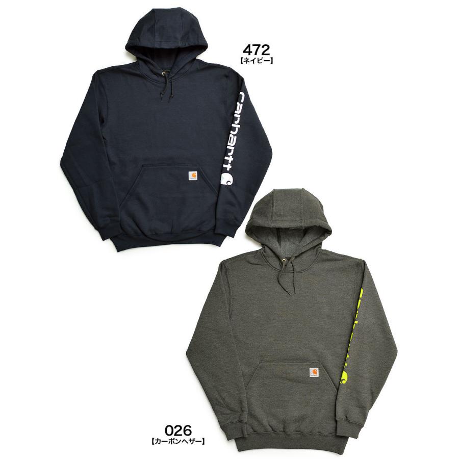 カーハート Carhartt パーカー メンズ 袖ロゴ スリーブロゴ プリント