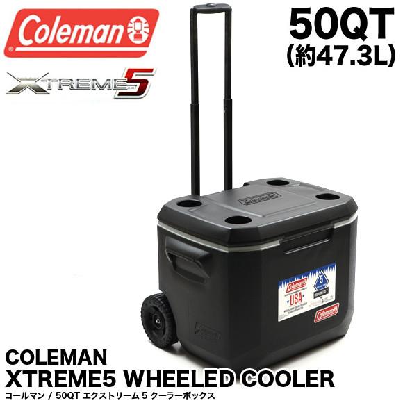 コールマン Coleman クーラーボックス エクストリーム 50QT ホイールクーラー キャスター付き 約47L 大容量 BLACK  3000005145 : vf-clm-3000005145 : BELL - 通販 - Yahoo!ショッピング