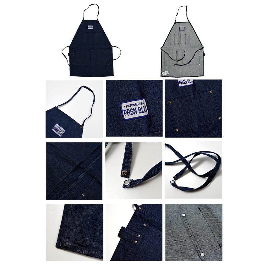 PRISON BLUES プリズンブルース ワークエプロン メンズ デニム #51512 WORK APRON｜gb-int｜02