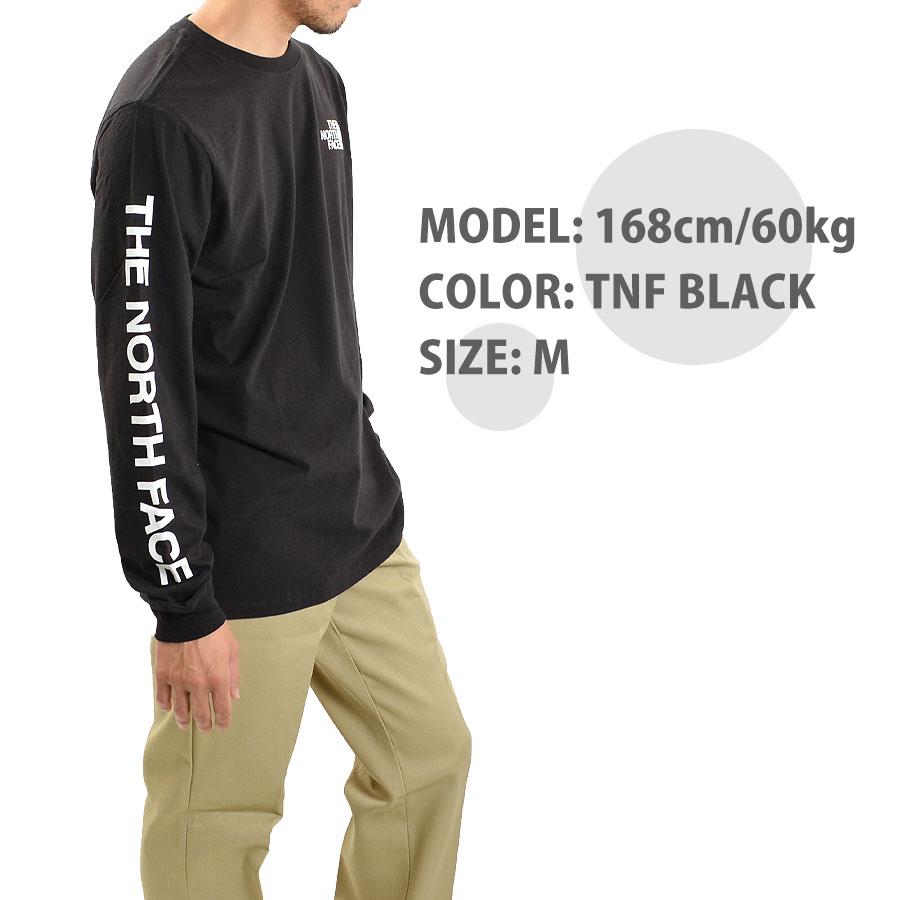 ノースフェイス THE NORTH FACE 長袖 Tシャツ ロンT メンズ NF0A471K NF0A811P 袖 ロゴ TNF SLEEVE HIT TEE ブラック ホワイト【メール便配送】｜gb-int｜05