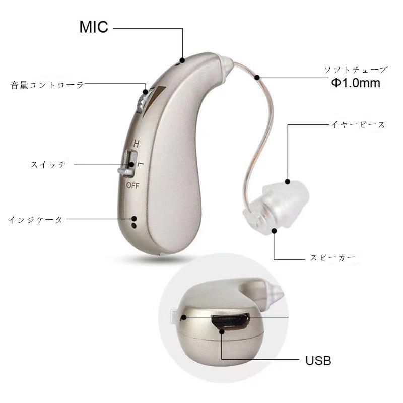 高品質 らくらく 集音器 簡単操作 軽量 充電式 左右両用耳掛けタイプ かんたん やさしい ノイズ抑え 形状記憶 日本語取扱説明書付き 高齢者  ワイヤレス :Soundcollector:GBショップ - 通販 - Yahoo!ショッピング