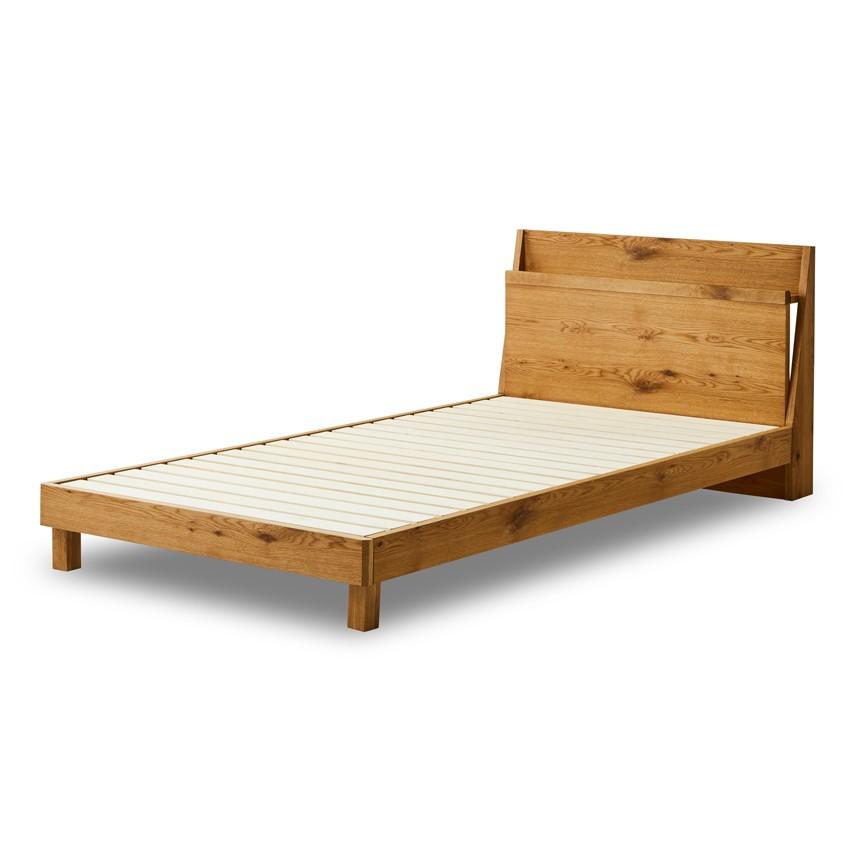 ベッド セミダブルサイズ おしゃれ ベッドフレーム 天然木 ナラ材