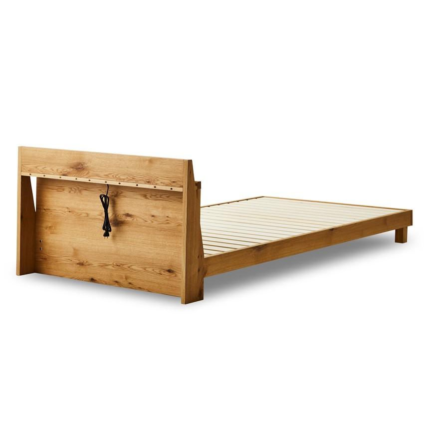 ベッド ダブルサイズ おしゃれ ベッドフレーム 天然木 ナラ材 すのこ