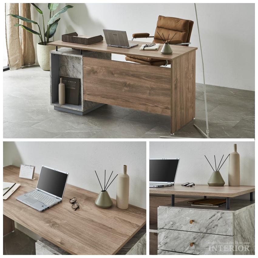 デスク 机 テーブル 収納付きテーブル 棚付きテーブル 引き出し 上棚