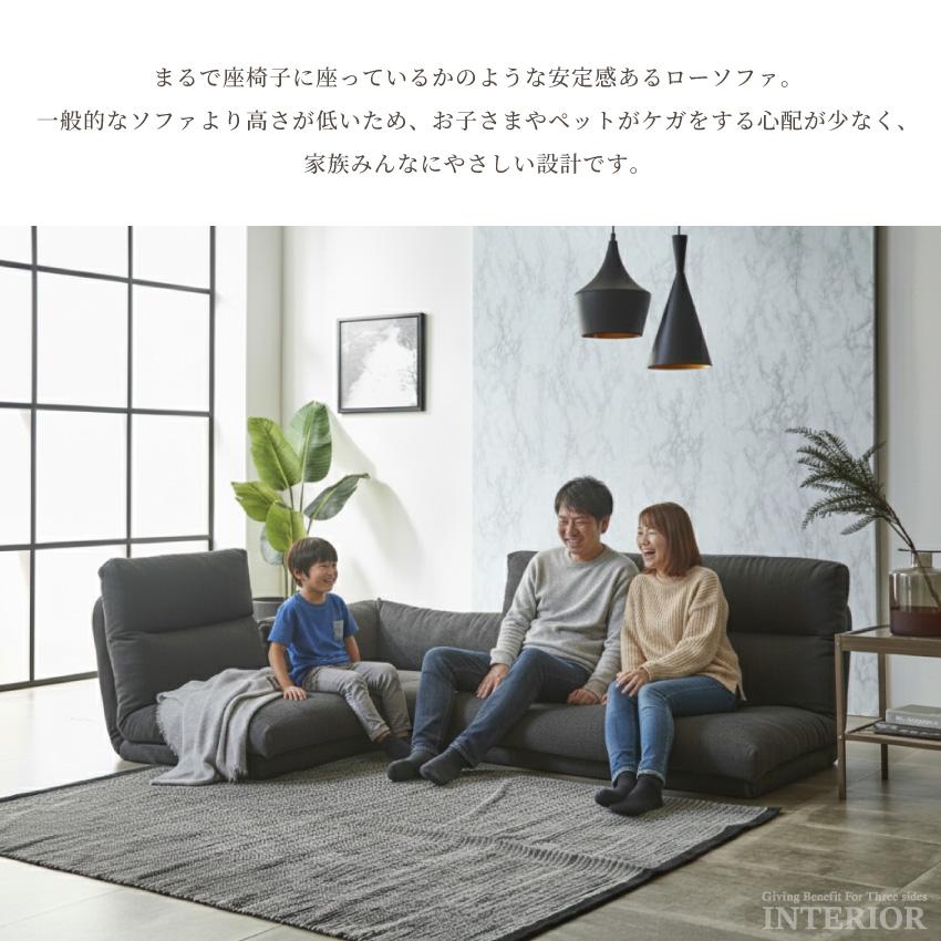 コーナーソファー コンパクト ローソファー ソファー こたつ用 3人掛け