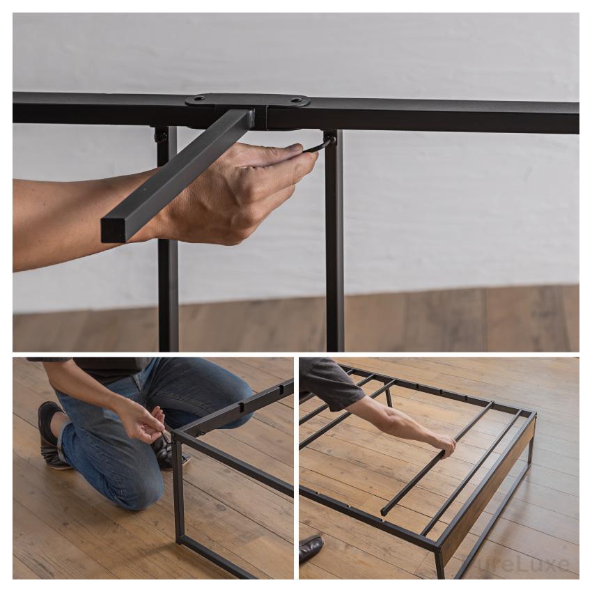 ベッド パイプベッド ダブル フレーム単体 静音 静音仕様 耐荷重180kg