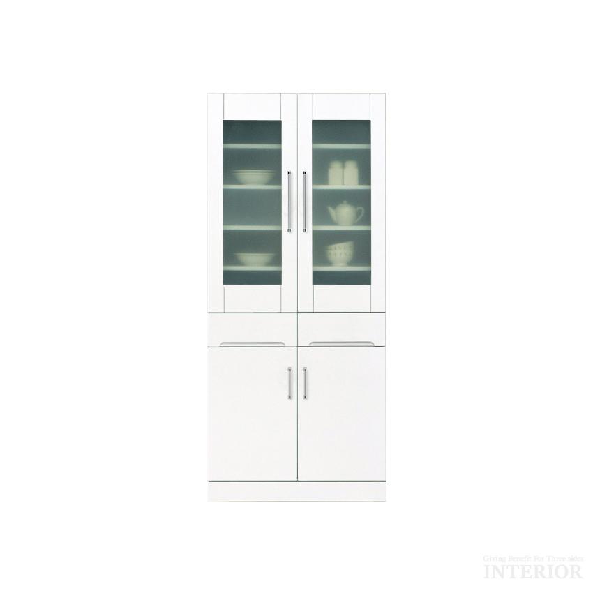 食器棚 キッチンボード 幅 50cm 60cm 70cm 80cm スリム レンジボード レンジ台 キッチン収納 ハイタイプ 収納棚 電子レンジ 炊飯器 隙間収納 完成品 日本製_17