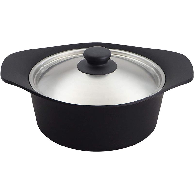 柳宗理 南部鉄器 鉄鍋 深型 22cm IH対応 ステンレスふた付き 日本製