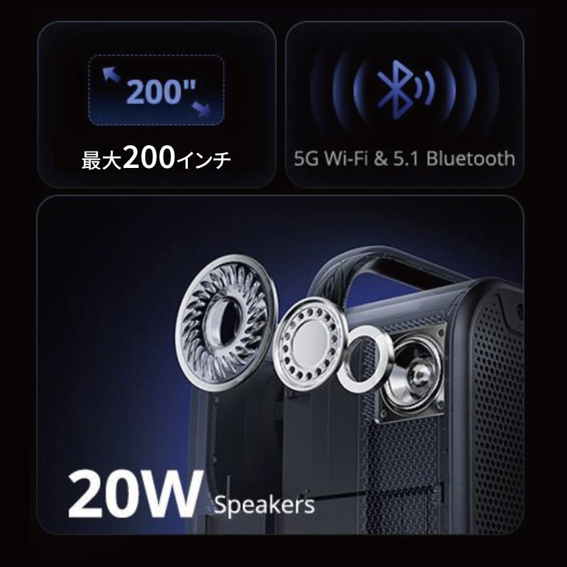 ETOE Seal Pro Google TV プロジェクター 1080P 1000ANSIルーメン搭載
